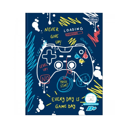 CADERNO BROC. QUADRICULADO 1X1CM TILIBRA D+ 40 FOLHAS