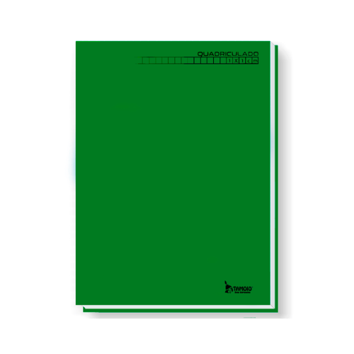 CADERNO BROC. QUADRICULADO 1X1 CM VERDE 96FLS TAMOIO