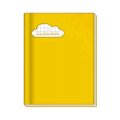 CADERNO BROC. QUADRICULADO 1X1CM AMARELO CREDEAL 40FLS