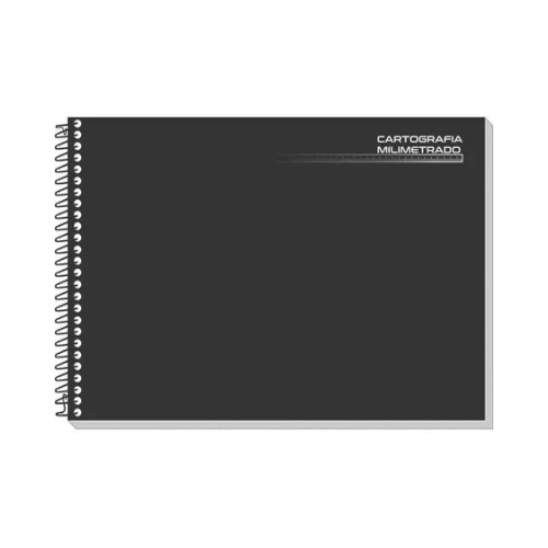 CADERNO DE DESENHO MILIMETRADO TAMOIO PRETO 96 FOLHAS