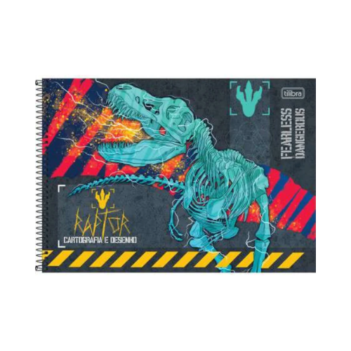 CADERNO DE CARTOGRAFIA E DESENHO TILIBRA RAPTOR SEM SEDA 80 FOLHAS