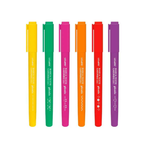 MARCA TEXTO LEO E LEO COM CARIMBO ROLLER PICNIC