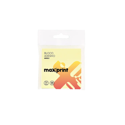 BLOCO ADESIVO MAXPRINT AMARELO 76X76 - 100 FOLHAS