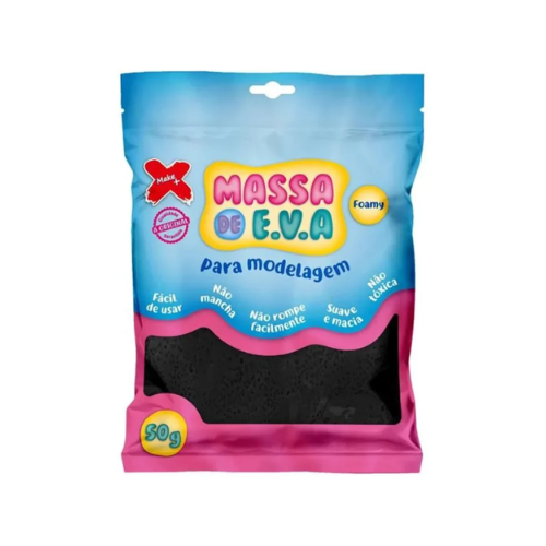MASSA DE EVA MAKE+ PRETA 50G
