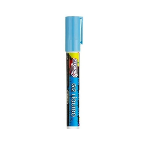 GIZ LIQUIDO BRW 6MM PONTA REDONDA AZUL