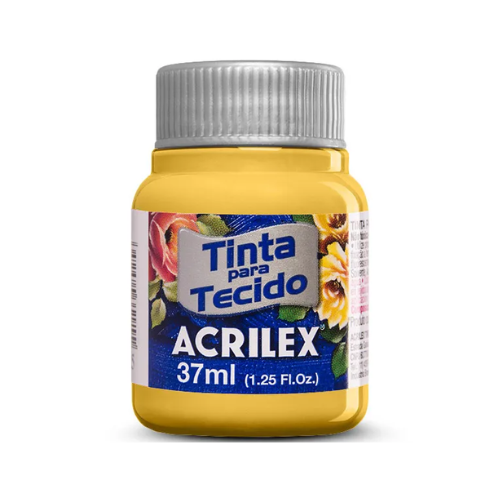 TINTA PARA TECIDO ACRILEX 37ML AMARELO CANARIO - 589