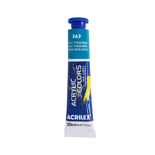 TINTA ACRILICA ACRILEX AZUL TURQUESA 20ML -  363