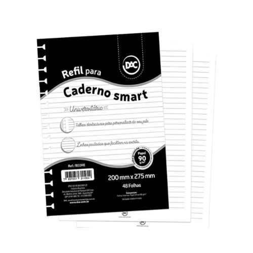REFIL PARA CADERNO INTELIGENTE DAC SMART UNIV. 48FLS