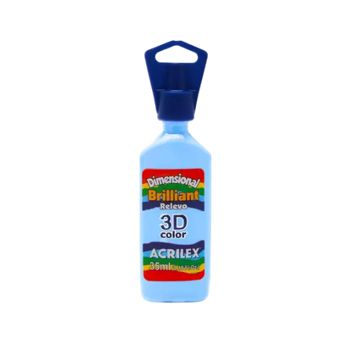 COLA DIMENSIONAL RELEVO ACRILEX 3D BRILLIANT AZUL CLARO