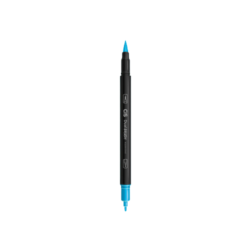 CANETA DUAL BRUSH PEN CIS AQUARELAVEL AZUL CLARO DUAS PONTAS