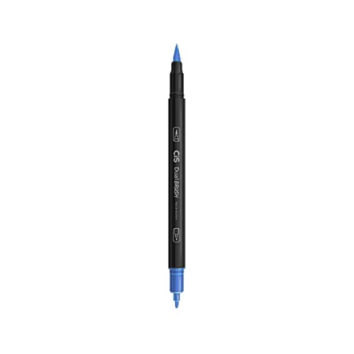 CANETA DUAL BRUSH PEN CIS AQUARELAVEL AZUL ROYAL DUAS PONTAS