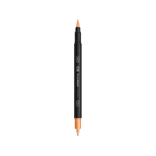 CANETA DUAL BRUSH PEN CIS AQUARELAVEL LARANJA PASTEL DUAS PONTAS