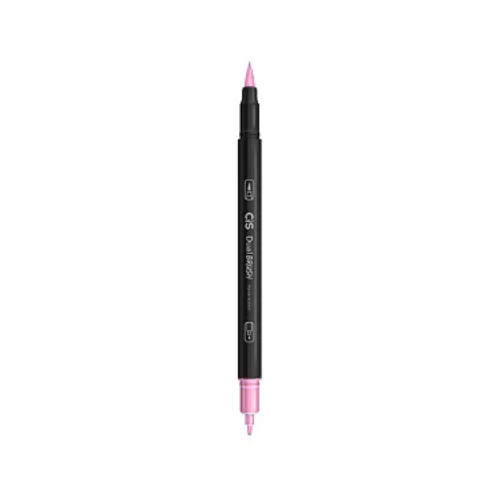 CANETA DUAL BRUSH PEN CIS AQUARELAVEL ROSA PASTEL DUAS PONTAS