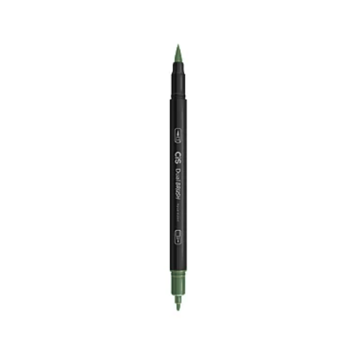 CANETA DUAL BRUSH PEN CIS AQUARELAVEL VERDE OLIVIA DUAS PONTAS