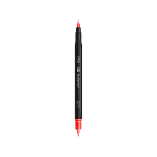 CANETA DUAL BRUSH PEN CIS AQUARELAVEL VERMELHO DUAS PONTAS