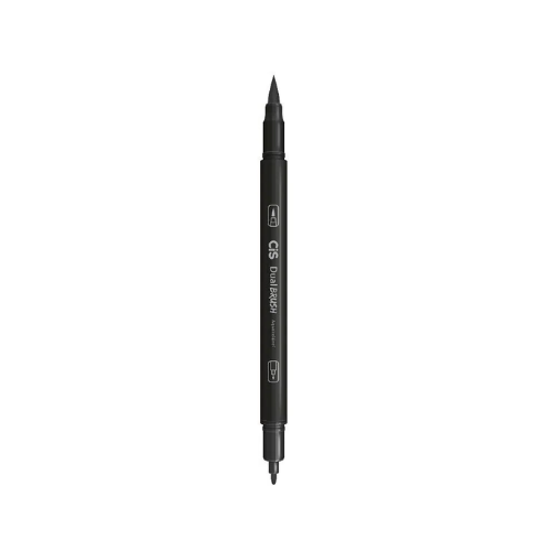 CANETA DUAL BRUSH PEN CIS AQUARELAVEL PRETA DUAS PONTAS