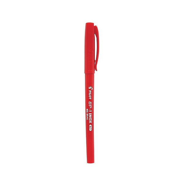 CANETA ESFEROGRAFICA PILOT BP-1 INOX VERMELHA 0.7