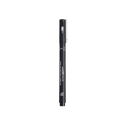 CANETA NANQUIM UNI PIN 0.2 PRETA