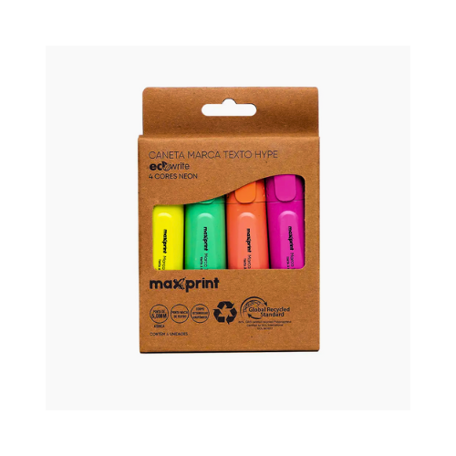KIT MARCA TEXTO MAXPRINT C/4 CORES NEON