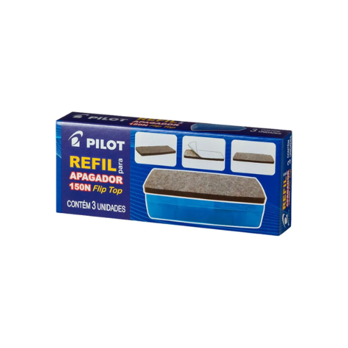 REFIL PARA APAGADOR QUADRO BRANCO PILOT 150N C/ 3 UNDS