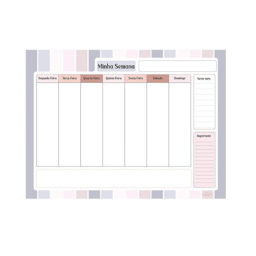 PLANNER SEMANAL DE MESA LITOARTE LISTRADO