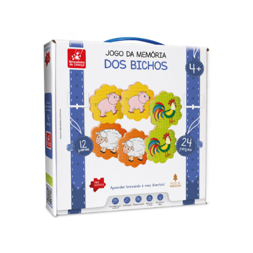 BRINQUEDO PEDAGOGICO BRINCADEIRA DE CRIANCA JOGO DA MEMORIA DOS BIXOS