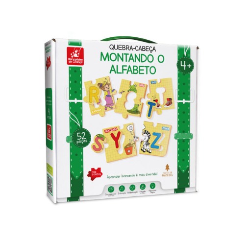 BRINQUEDO PEDAGOGICO BRINCADEIRA DE CRIANCA QUEBRA CABECA MONTANDO O ALFABETO