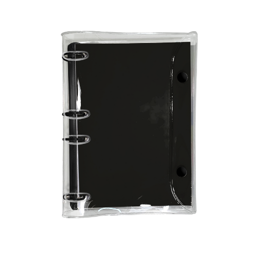 FICHARIO ARGOLADO DAC COLEGIAL PVC CRISTAL PRETO