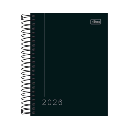 AGENDA TILIBRA PEPPER PRETA ESPIRAL 2026