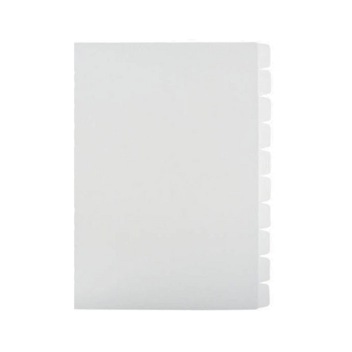 DIVISORIA FICHARIO PLASTICA DAC TRANSPARENTE 10 MATERIAS