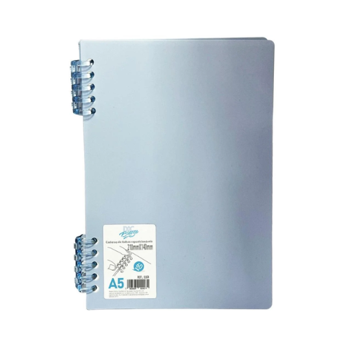 CADERNO A5 DAC BREEZE AZUL ESPIRAL 60 FOLHAS