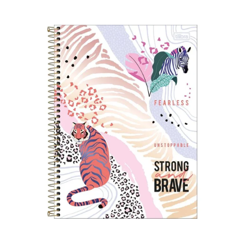 CADERNO TILIBRA 1MT UNIVERSITARIO JUNGLE HEART 80 FOLHAS