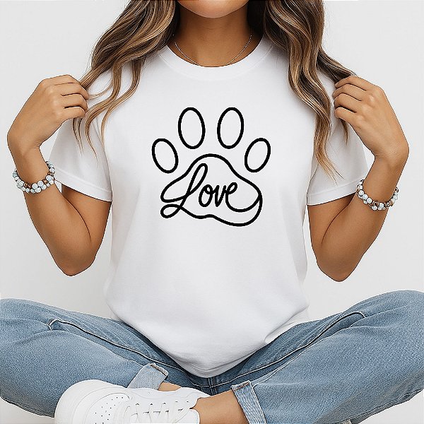 Camiseta Baby Look Feminina Love Patinha