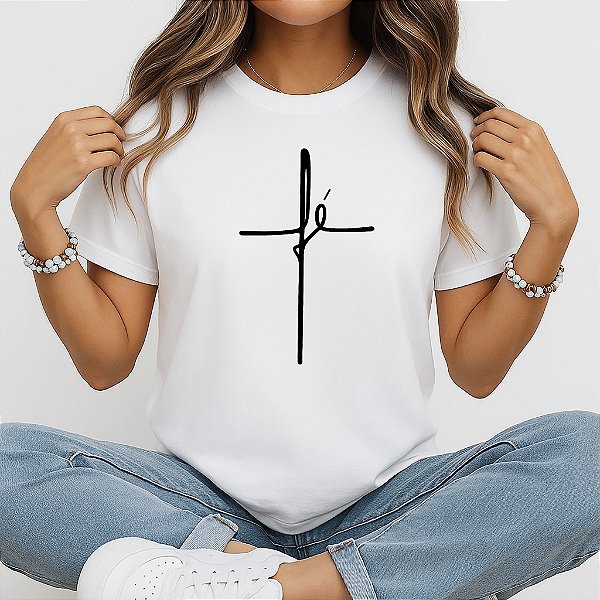 Camiseta Baby Look Feminina Fé