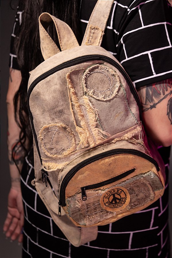 Mochila pequena lona de caminhão