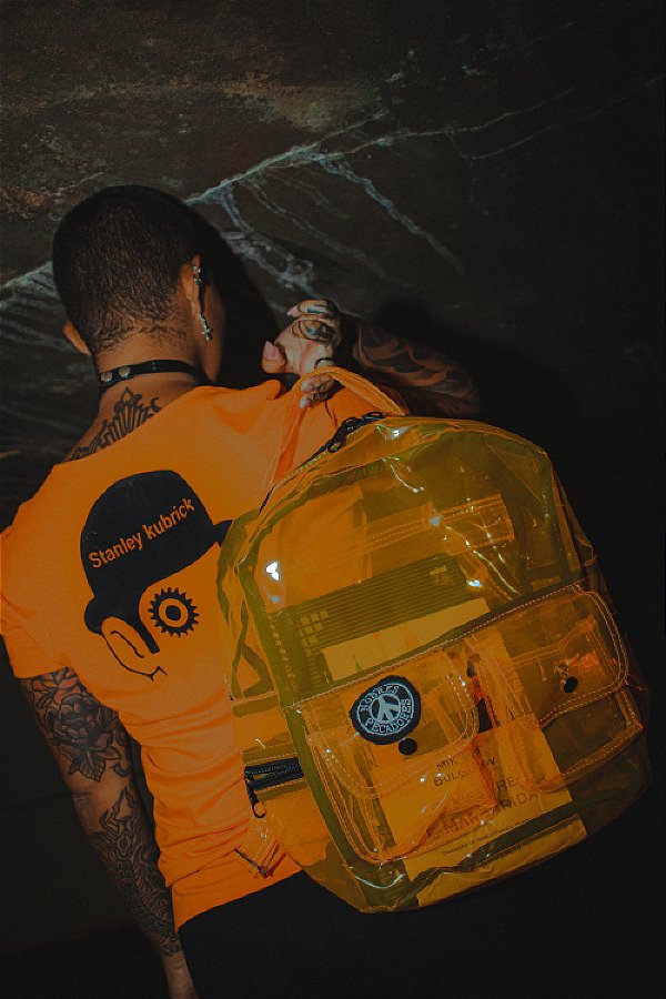 Mochila Transparente Laranja