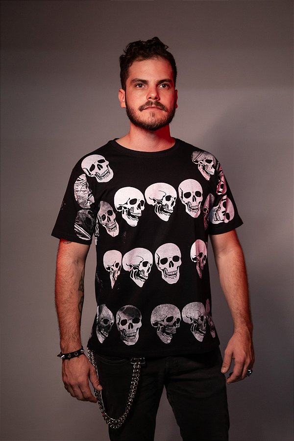 Camisa Caveira toda batida