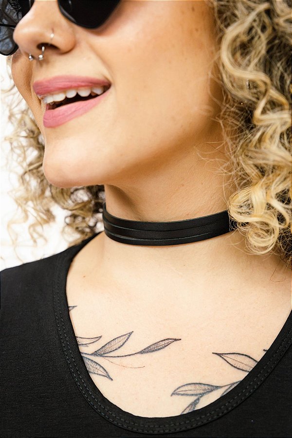 Choker 3 tiras lisas