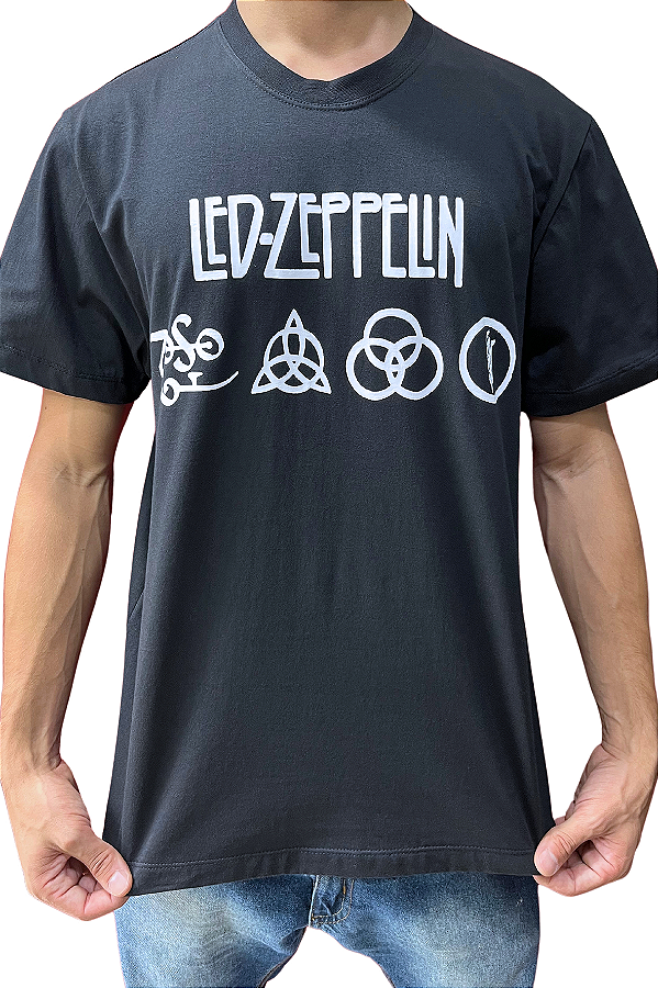 Camisa Led Zeppelin símbolos