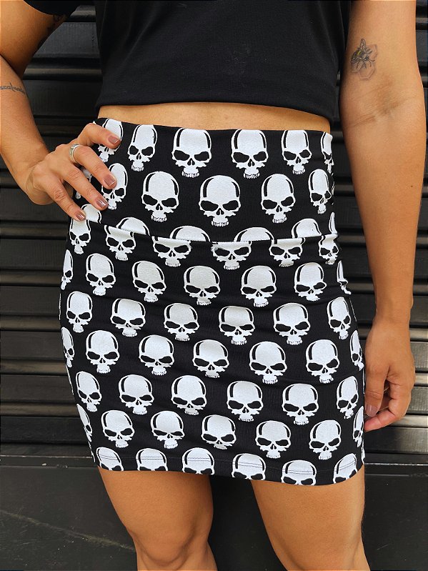Saia justa Caveira grande