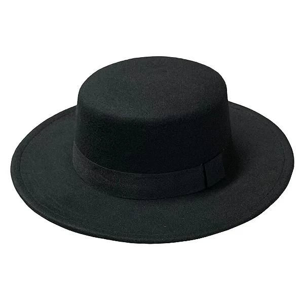 Chapéu Cássico Preto topo reto