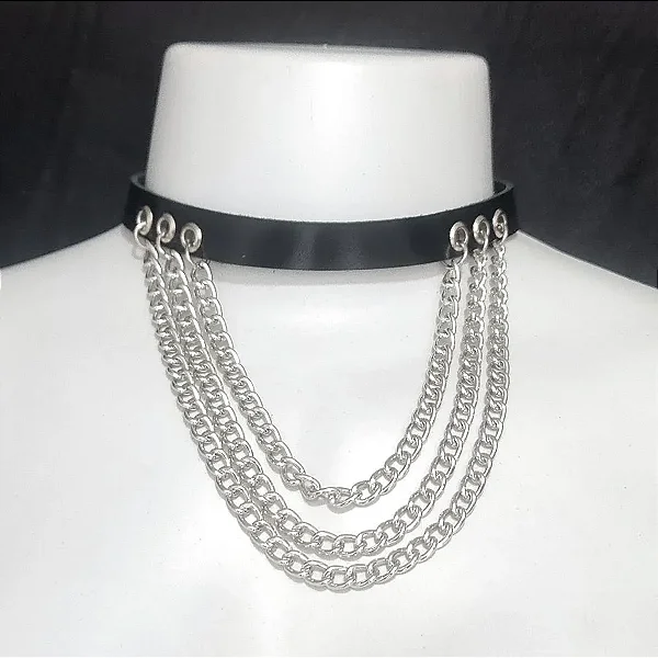 Choker com correntes