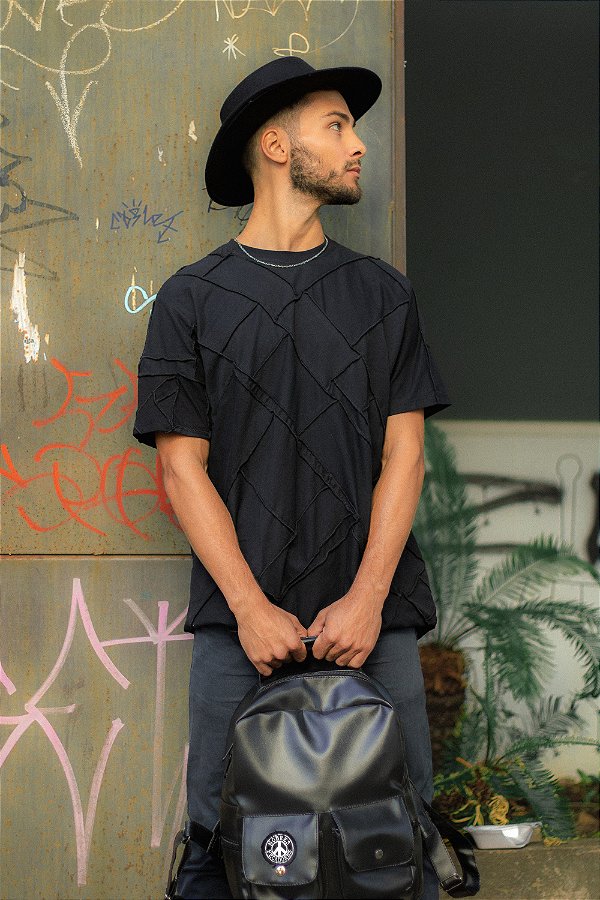 Camisa PATCHWORK preta