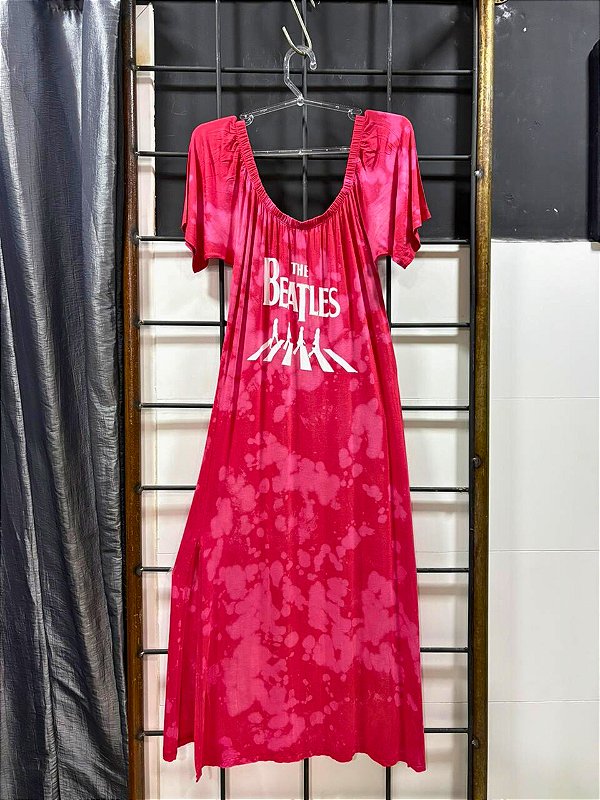 Vestido Ciganinha Rosa Beatles