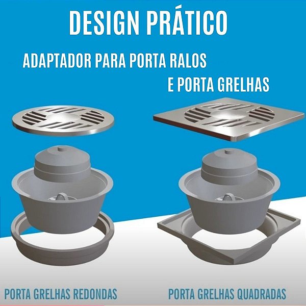 Adaptador para Ralos Tira Cheiro Ruim e Porta Grelhas Astra 10cm