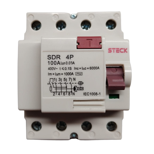Interruptor Diferencial Residual 4P 100A 30MA - Steck