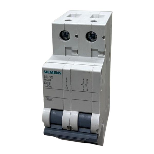 Disjuntor Bipolar Din 5SL1 Curva C 63A 3KA 5SL12637MB