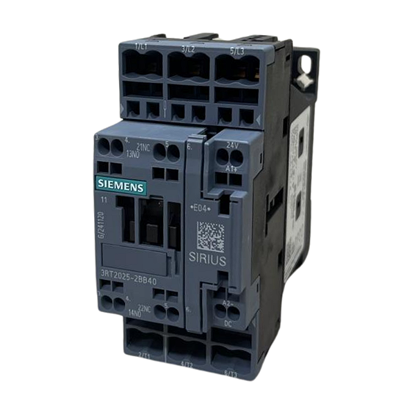 Contator Tripolar 17A 24VCC 1NA+1NF 3RT20252BB40 - Siemens