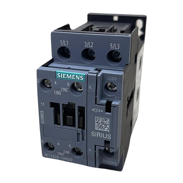 Contator Tripolar 25A 220V 1NA+1NF 3RT20261AN20 - Siemens