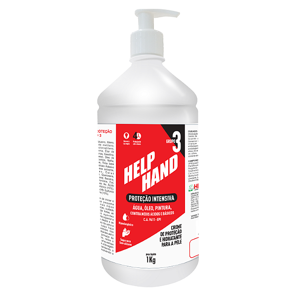 Creme de Proteção Química Help Hand 1KG CA9611 - Henlau